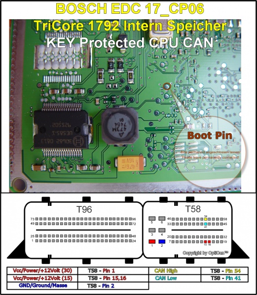 Bosch EDC 17CP06 (Honda) pinout diagram 1
